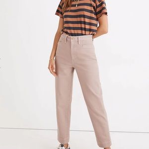 Madewell Emmett tapered pants size 26 pink color